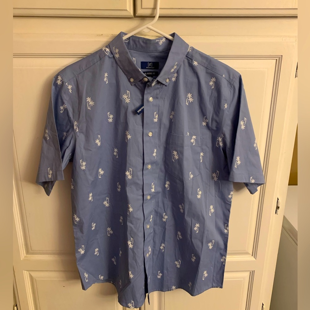 George , Classic Fit , Short Sleeve , Medium , Button Up , Tropical Shirt